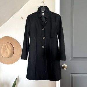 J. Crew black wool ladies dress coat